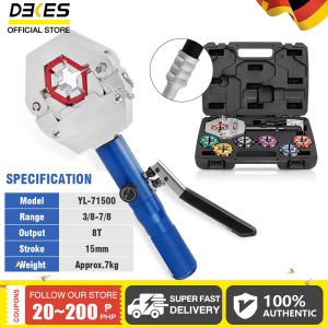 【New upgrade】DEKES Manual Hydraulic Hose Crimping Tool Auto A/C Hose Hydra-Crimper Repair Air Condition Hose 71500