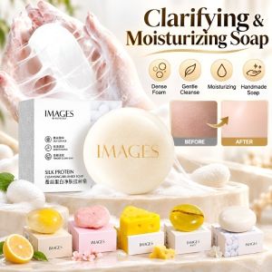 Handmade Silk Soap Essential Oil Soap Exfoliating Bath Soap Body Cleansing Soap Dirt and Dead Skin Remover Gentle Shower Soap