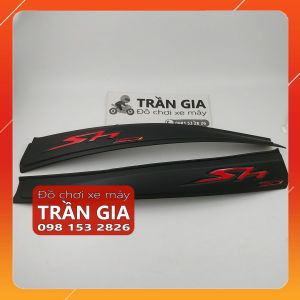 Ốp hông xe SH 125 150 năm 2012-2013-2014-2015-2016 nẹp sườn 2 bên 125i 150i đen nhám xi inox - phụ kiện trang trí