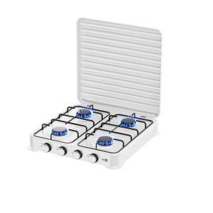 An LAN MALL【COD】4 Burner Gas Stove With Removable Storage Stand Stainless Steel Burners Gas Stove Portable Outdoor manual gas stove Stove Heavy Duty Propane Gas Cooker For Camping Picnic Home RV Cooking