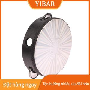 YIBAR 6 8 10 inch bằng gỗ rạng rỡ Tambourine tay trống với hàng đôi leng keng nhạc cụ giáo dục