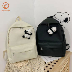 ZHOU LONG Ins กระเป๋าเป้นักเรียนกระเป๋าเป้สะพายหลังสไตล์ฮาราจูกุญี่ปุ่น YA