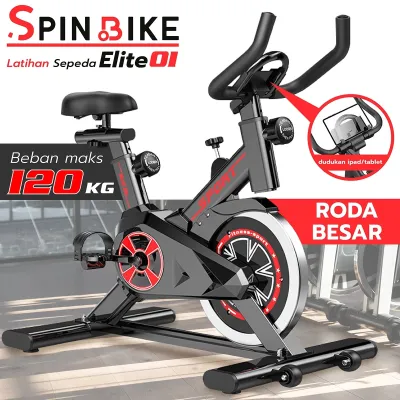 BG SPORT Sepeda Statis Spine Bike Model Elite 01 Black Alat Fitness Gym At Home