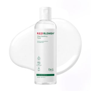 Dr. G R.E.D. Blemish Clear Soothing Toner - Korean Soothing Toner for Glowing Skin - Soothes Irritation Clear Skin - Mild Exfoliant - with AHA BHA & Centella Asiatica - 10.14 fl oz