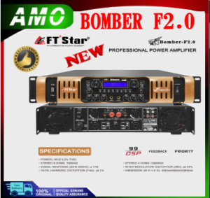 【AMO】FT STAR BOMBER F2.0 Digital Karaoke Professional Integrated Power Amplifier(USB/Bluetooth)