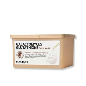 SOME BY MI Galactomyces Glutathione Brightening Daily Mask Barrel Pack inhibit melanin vigorous activity disperse facial accumulated dullness inject long-lasting translucent radiance improve sallow dark facial complexion