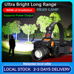 Headlamp Multifunctional Rechargeable Led Zoom Outdoor Super Bright Waterproof Flashlight