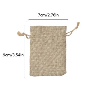 YESHE 10Pcs Sức chứa lớn Túi quà bằng vải bố Chống bụi Dây Rút Túi vải lanh  Túi đựng đồ