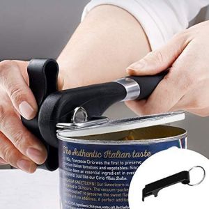 Safe Cut Manual Can Opener Handheld With Soft Grips Ergonomic Smooth Edge Food Grade Stainless Steel Cutting Can Opener for Kitchen & Restaurant