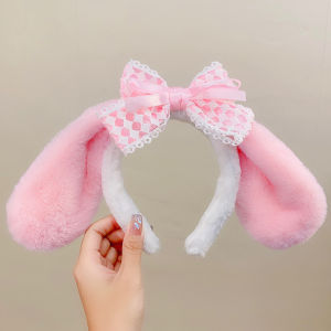 Zaman Now - Puppy Furry Korean Headband / Korean Puppy Furry Headband / Hairband Lolita Ear with Ribbon / Bando Furry Cosplay