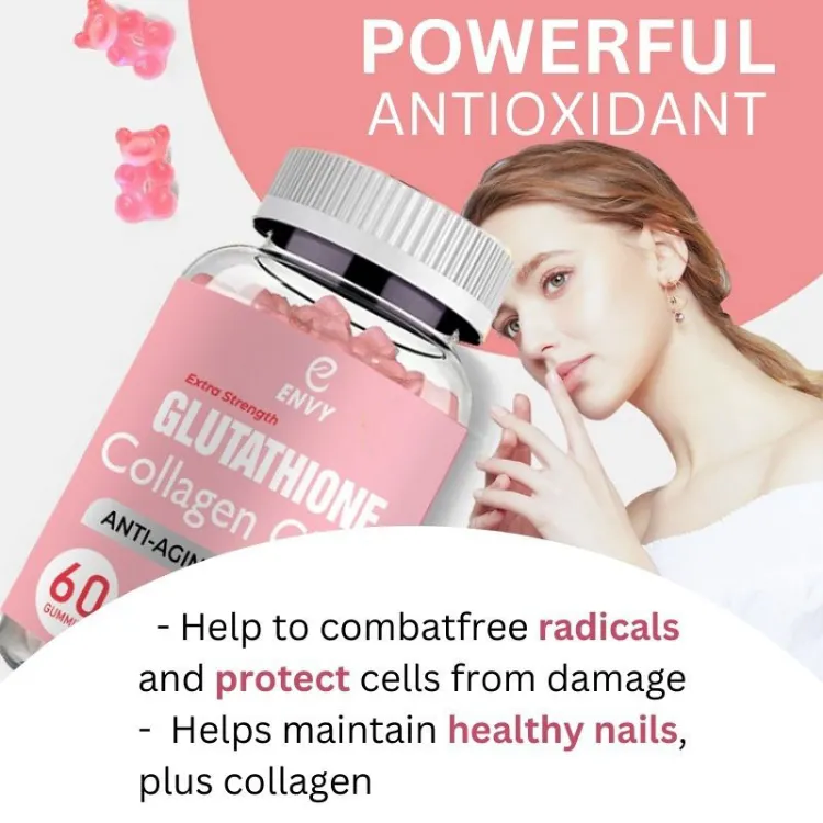 envy glutathione collagen glow gummies ENVY Glutathione Collagen Glow Collagen Gummies Anti-aging Skin Beauty  Whitening Vitamins Gummy 60 gummies Vitamin C And D Gummies - Lazada