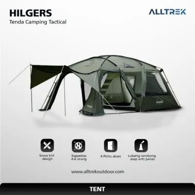 ALLTREK Tenda Camping HIERS Tactical Tenda Camping Keluarga Double Layer