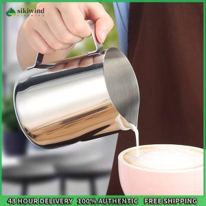Sikiwind 350/600/900ml Milk Frothing Jug with Scale Espresso Coffee Cup Coffee Milk Frothing Pitcher Jug Kitchen Cafe Accessories
