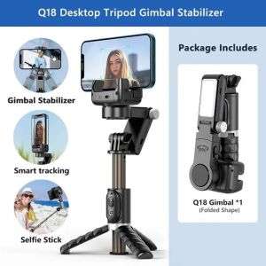 ZUZG 360 Rotation Following Shooting Mode Gimbal Stabilizer Selfie Stick Tripod Handheld Gimbal For Smartphone Photography