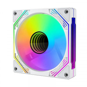 Bộ quạt tản nhiệt fan case COOLMOON F3 Led vô cực ARGB Black / White + hub và remote ( Bảo hành 3 tháng)