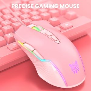 1KUMA Wired RGB Gaming Mouse DPI Setting Silent Buttons Optical Computer Backlight PC//Linux