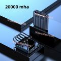 PowerBank 20000 mAh Mini Dengan 4 Kabel Fast Charging 20000mah Kapasitas besar powerbank Fast Charge Power Bank. 