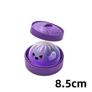 FUNG MALL 25cm/8.5cm Squishy Dumpling Toy Big Dumpling Squishy Toy With Steamer Slow Rising Soft Fidget Sensory Toy Realistic Halloween