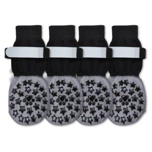 GUAIP 4pcs/set Anti-Scratch Anti-Slip Dog Socks Waterproof Adjustable Pet Paw Protection Soft Breathable Dog Boots Outdoor Indoor