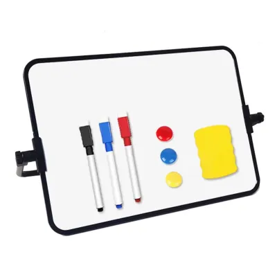 Double Sided White Board with Bracket Pens Plastic Memo Kids Portable A4 Magnetic White Board Whiteboard School Supplies