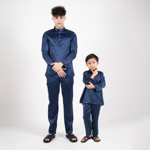 Forest x Hatta Dolmat Baju Melayu Cekak Musang Slim Fit Baju Melayu Ayah Anak Sedondon Baju Raya Set - BM23767 / FK20140BM