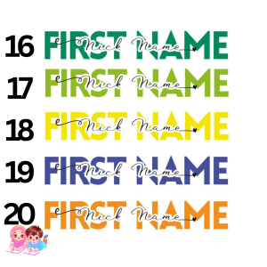 22s Cute Sticker Name + Nickname #back to school sticker waterproof/ordinary