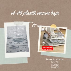 Vb-06 Plastik Vakum Baju Travel Bag Kompresi Cocok Untuk Simpan Seprei Baju Selimut Vacuum Storage