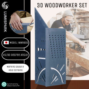 Versatile Woodworking 3D Positioning Ruler WWR800: Accurate 3D Mitre Angle Measurement Bending Angle Measuring and Precise Setting for Wood Working Projects