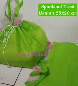 Tas Serut Spunbond tebal sedang ukuran 20x20x25 cm 12pcs # goodie bag Tasyakuran pesta berkat cantik