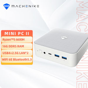 [DELIVER IN 3 DAYS]Machenike Mini PC II AMD Ryzen5 6600H 16G DDR5 RAM 512G SSD PCIE4.0 WiFi6 2025 new mini computer desktop