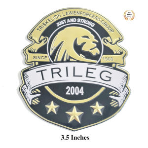Bendable TRILEG Emblem High Quality 3.5 Inches TRISKELION LAWENFORCERS GROUP Badge
