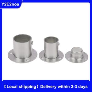 【Local shipping】 Stainless Steel Flange Seat For Wardrobe Curtain Cloth Rod Seat Round Tube Seats Bracket Household Furniture Hardware Towel Tube Holder