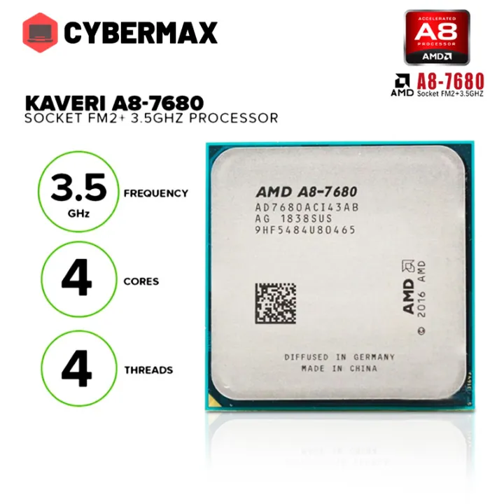 AMD A8-7680 Desktop Processor CPU Quad Core Thread