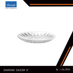 JJGLASS - (Ocean) P00171 Diamond Saucer 6 จานแก้ว จานคริสตัล จานโอเชี่ยน - สำหรับใส่ผลไม้ ของว่าง