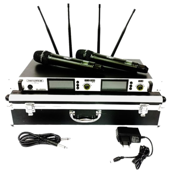 Retech Rt RECORDING TECH RT SUPER200 Super 200 Mic Wireless 2 Mic Hand Pegang ...