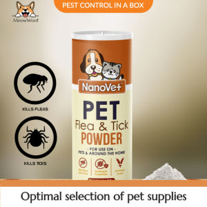 Nanovet™ Flea & Tick Powder for Cats and Dogs - 80gm