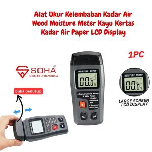 TK-17 Wood Moisture Meter Kayu Kertas Pengukur Kadar Air Paper Alat Ukur Kelembaban Kadar Air LCD Display