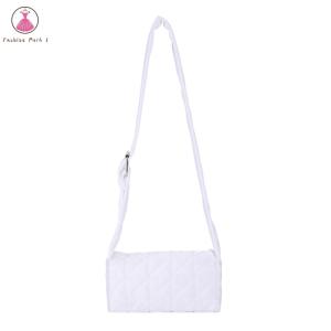 【NEW】Fashion Messenger Bags Solid Color Designer Padded Quilted Crossbody Bag Belt Buckle Women Crossbody Purse Portable Travel