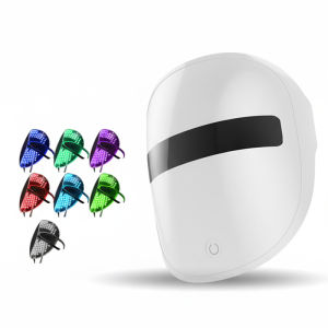 Advanced Photon Therapy Facial Mask Device 7 LED Colors Light Therapy for Face Anti-Aging & Daily Skincare Adjustable LED Face Light Treatment