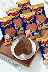 วาฟเฟิล โกโก้ 1กล่อง 12ซอง (1ซองมี3ชิ้น) วาฟเฟิล โกโก้ วาฟเฟิลกรอบ รสโกโก้ พร้อมส่ง