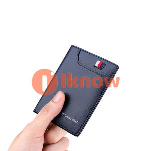 I know Paul card bag genuine leather ultra-thin card bag mens bank card