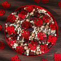 SpicyIcons Event Decoration Pieces Red Cloth Accessories 寿字生日快乐乔迁之喜子无纺布婚礼迷你喜. 