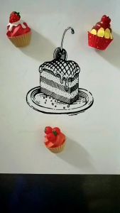 แม่เหล็กติดตู้เย็น 3D magnet ลาย คัพเค้ก