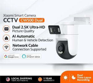 Xiaomi Outdoor Camera CW500 Dual | 2.5K Ultra-HD Quality | AI Human & Vehicle Detection | Alarm Function | Wi-Fi 6