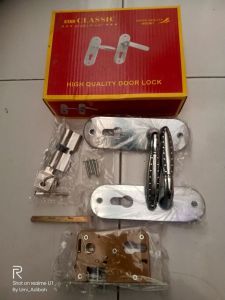 Kunci Pintu Rumah Kecil Kumplit 1 Set 15cm Gagang Handle Pintu STARCLASIC Bulat Kunci Pintu Kamar Stainless