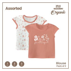 Hello Dolly Toddler Organic 2 pcs Blouse kids for girl (YOU ARE MAGICAL) Kids Clothes for Girls