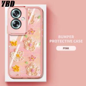 Ybd 【có màng ống kính】 Ốp Silicon cho OPPO A79 5G  sơn dầu họa tiết hoa phong cách nữ vỏ điện thoại