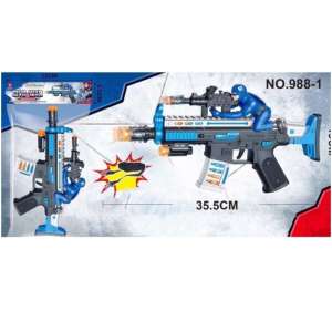 Timi Baby soft bullet toys with 10pcs. soft bullet for kids Super Hero Soft Bullet Gun 15m shooting distance blue and red foam play toy