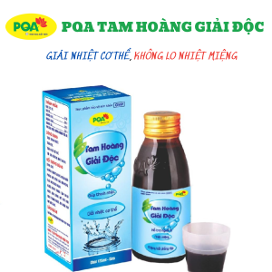 PQA Tam Hoàng Giải Độc hộp 125ml nhiệt miệng miệng sưng nóng đỏ đau lở miệng