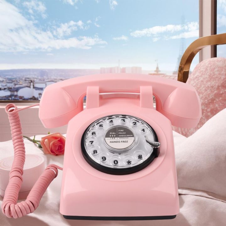 Rotary Dial Phones Retro Telephone From The 1980S, Retro Wired Landline